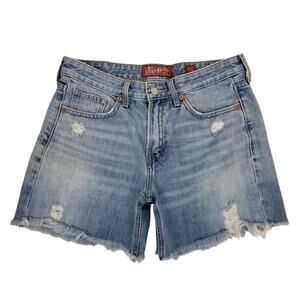 Lucky Brand Women's The Boyfriend Short Distressed Raw Frayed Hem Size 27 / 4